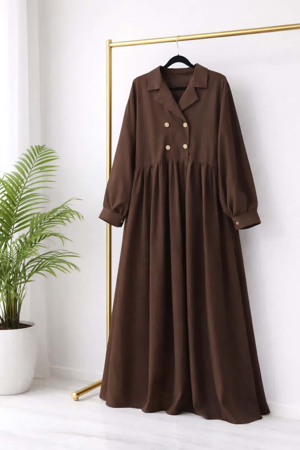 Cocoa Coat Style Frock Abaya