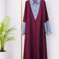 Maroon Mist Romper Style Abaya