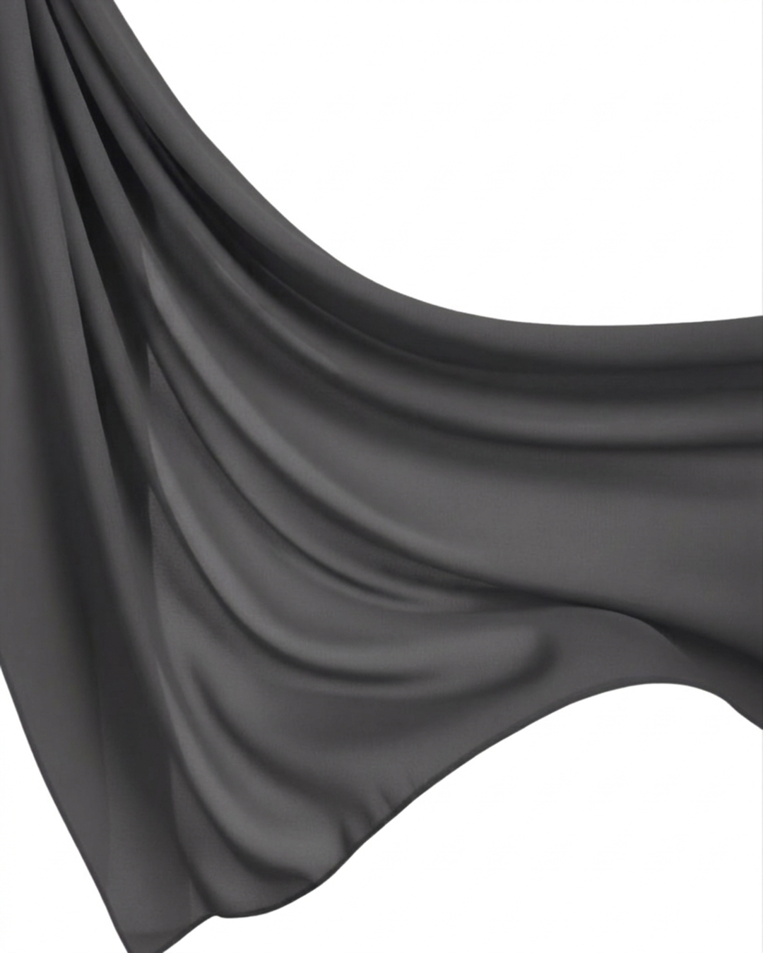 Georgette Hijab - Charcol Grey