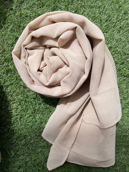 Georgette Hijab - Almond Latte