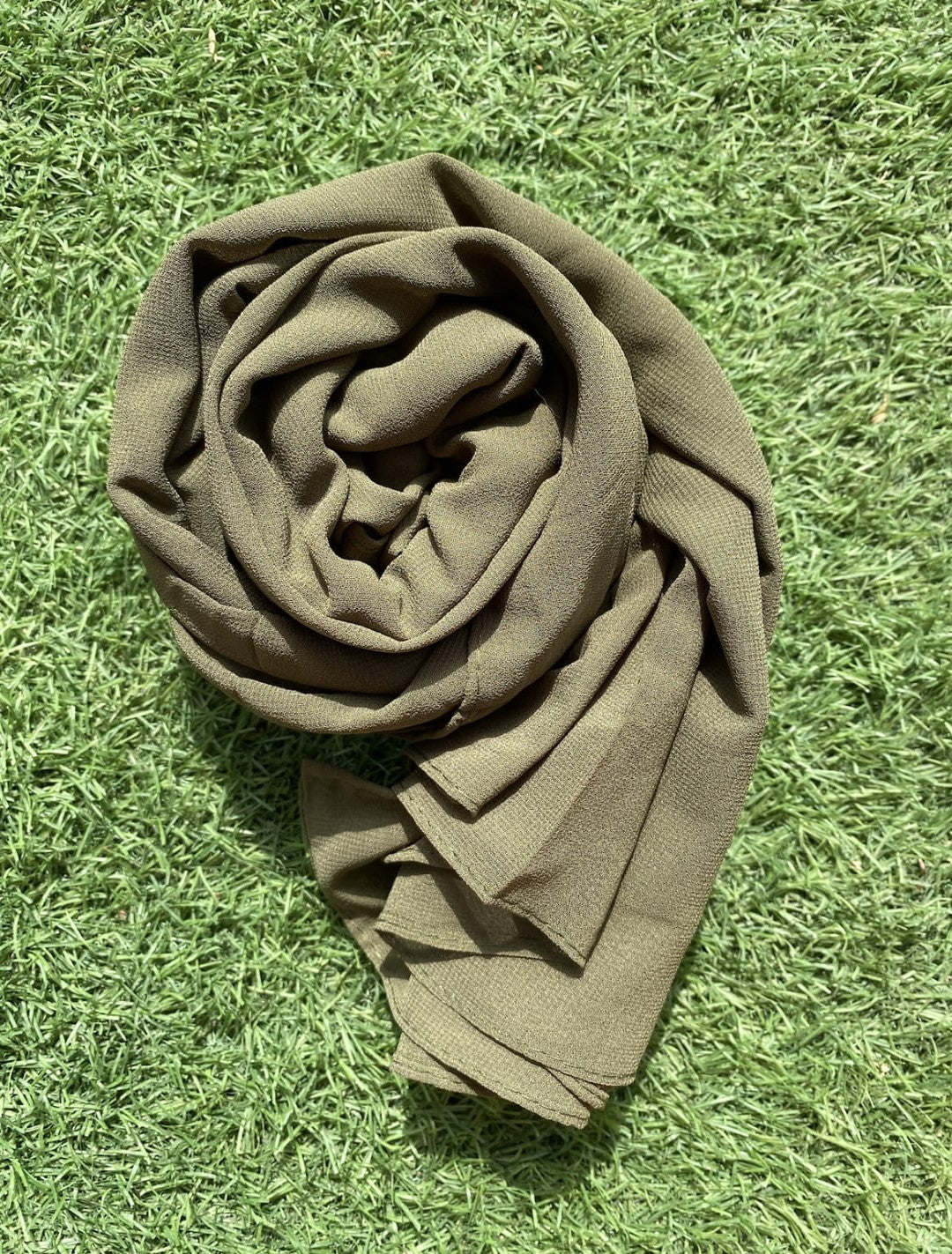 Georgette Hijab - Army Green