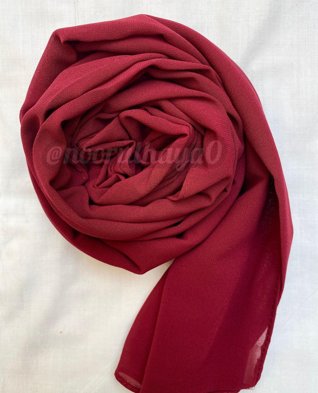 Georgette Hijab - Blood Red