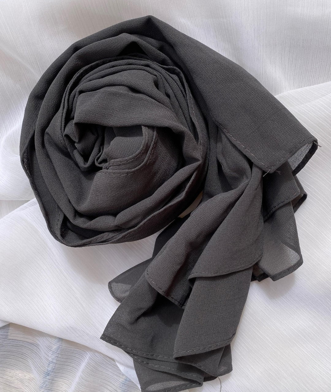 Georgette Hijab - Charcol Grey
