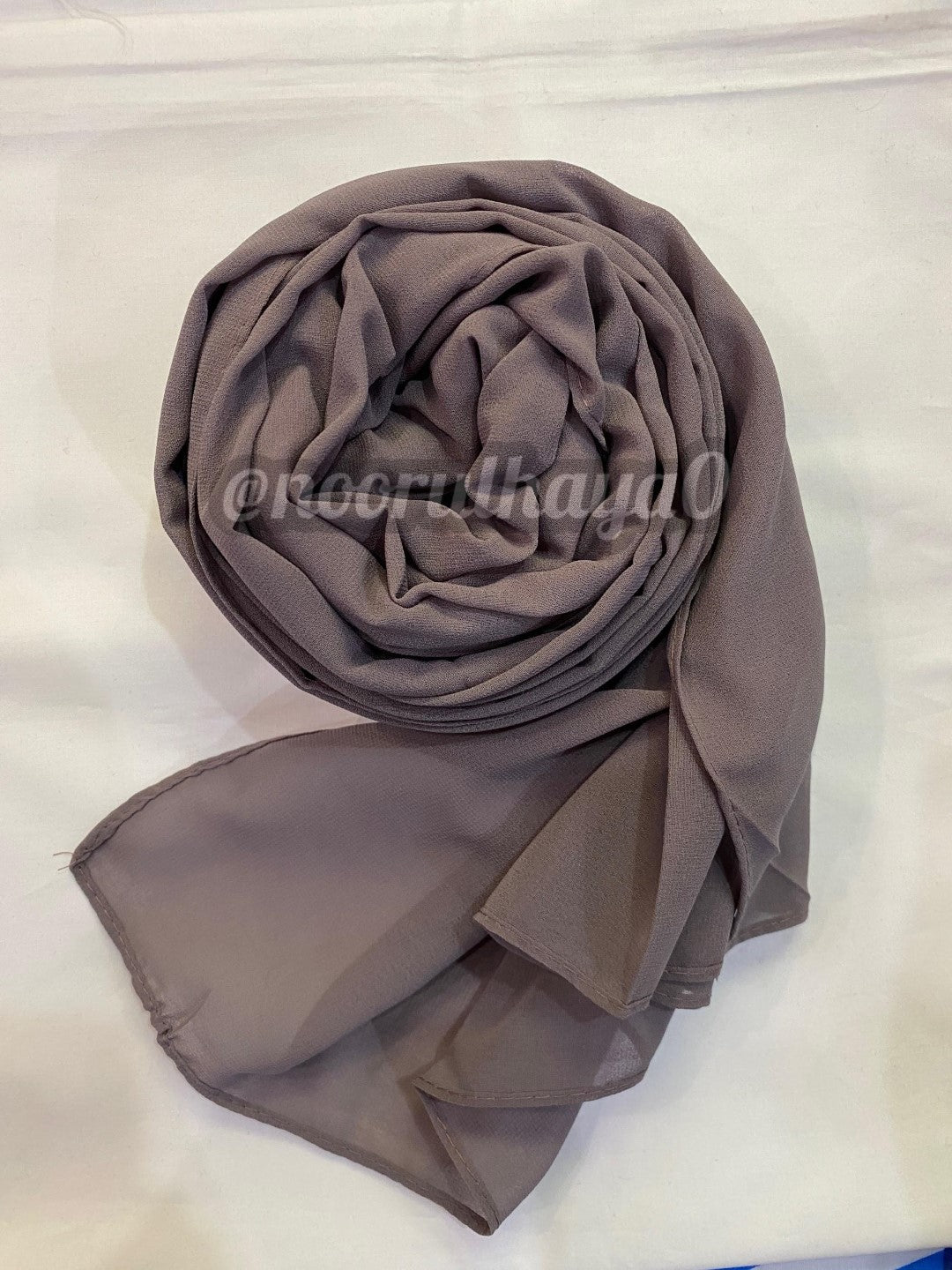 Georgette Hijab - Gun Smoke Grey