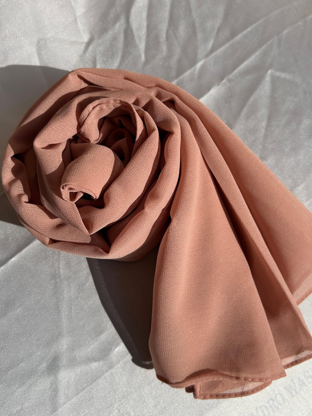 Georgette Hijab - Salmon Peach