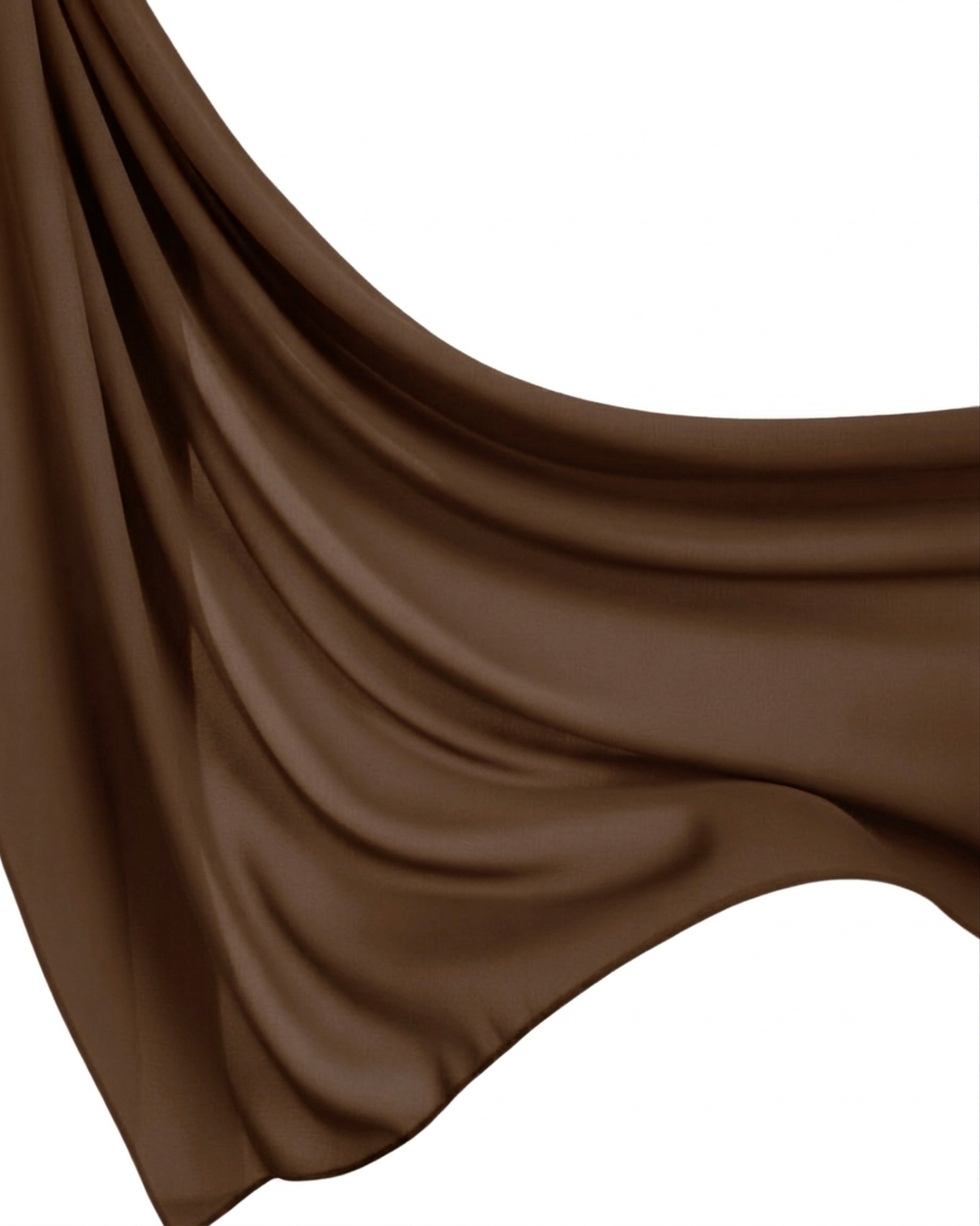 Georgette Hijab - Coffee