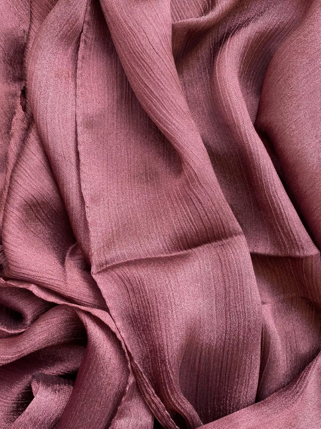Crinkle Silk Hijab - Light Plum