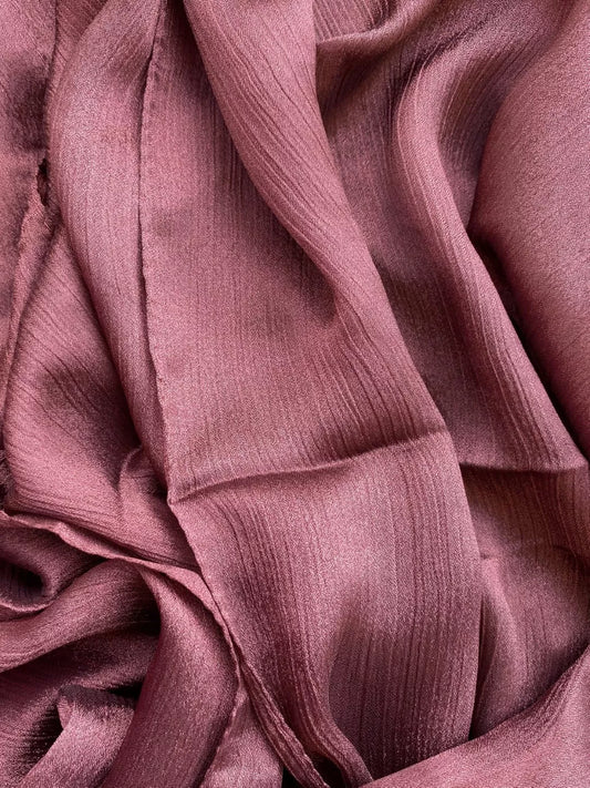 Crinkle Silk Hijab - Light Plum
