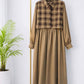 Mocha Check Frock Abaya