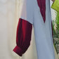 Mist & Maroon Romper Style Abaya