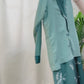 Emerald Veil Coat-Style Modest Dress