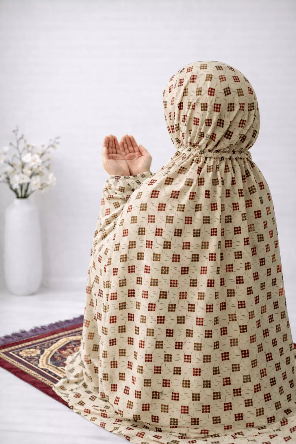 Printed Namaz Chaddar - Beige