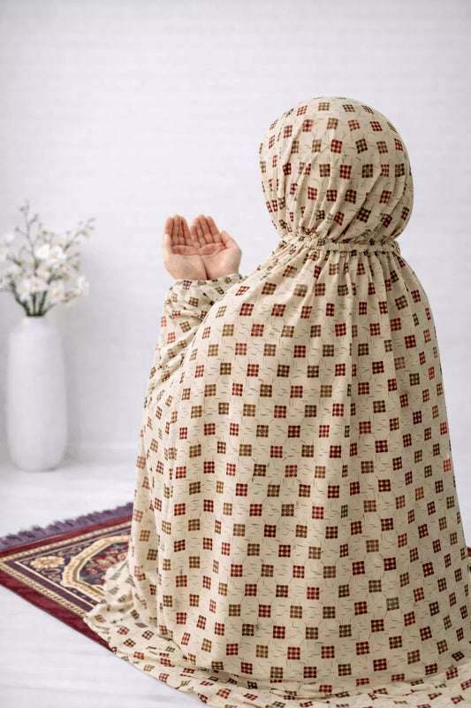 Printed Namaz Chaddar - Beige