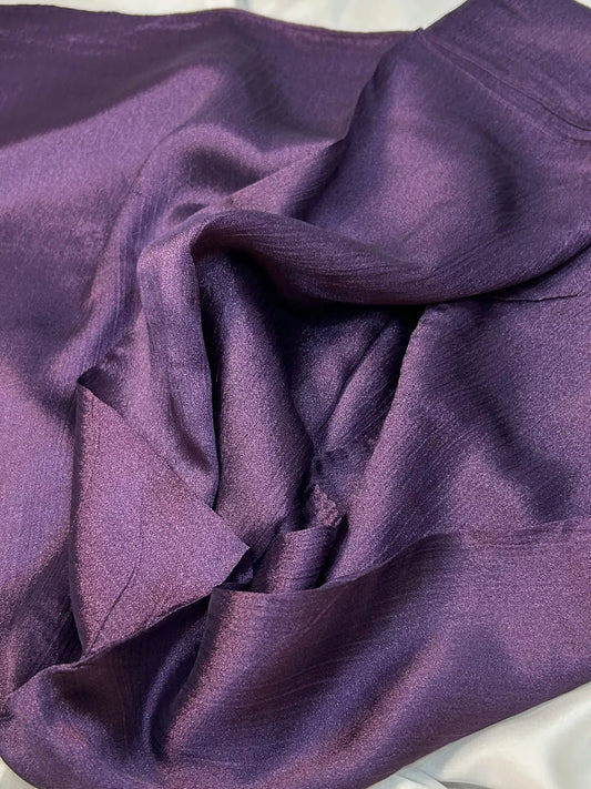 Crinkle Silk Hijab - Purple
