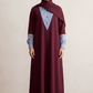 Maroon Mist Romper Style Abaya