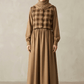 Mocha Check Frock Abaya