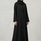 Noir Double-Crease Coat Abaya