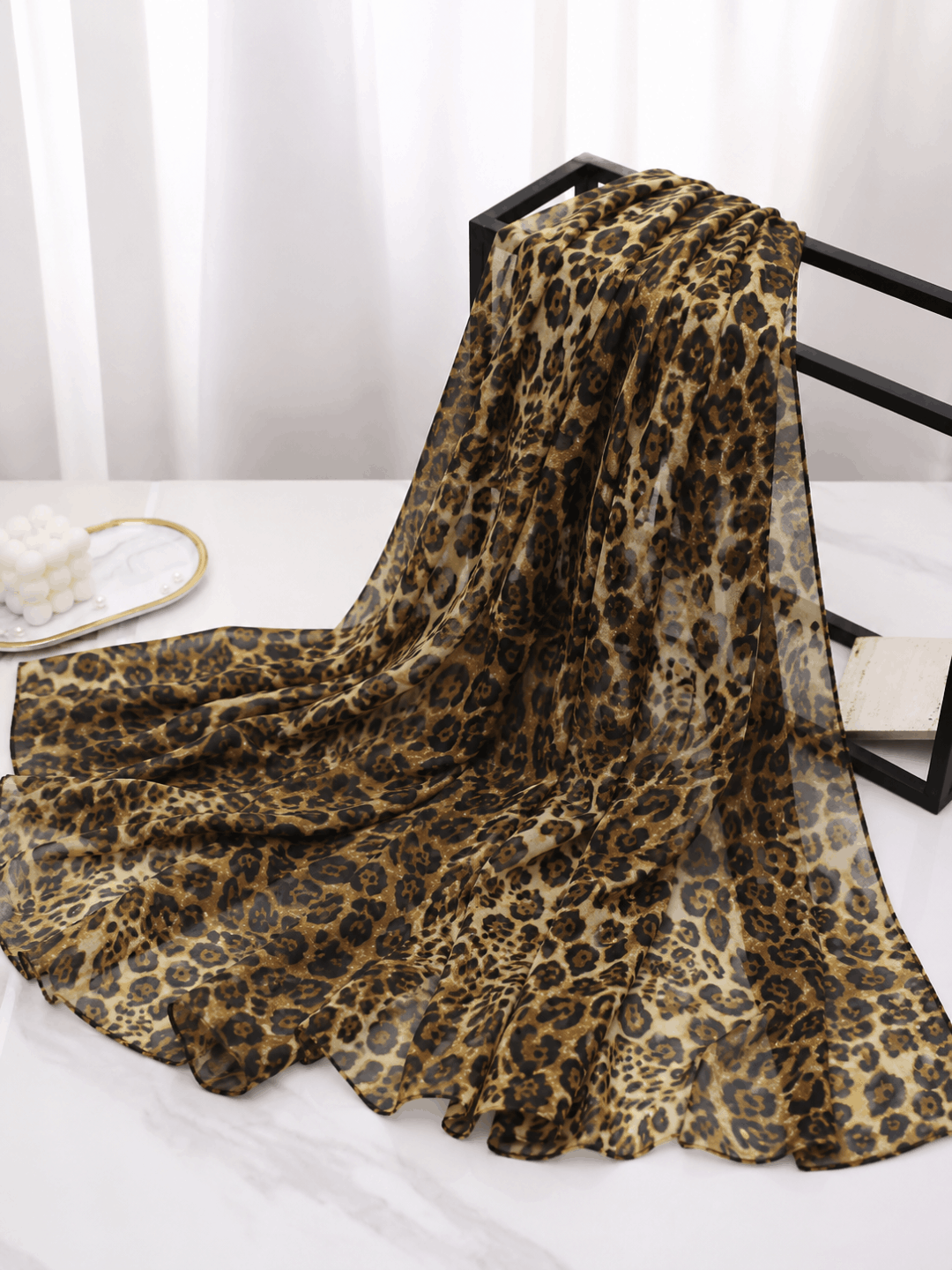 Cheetah Print Georgette Hijab