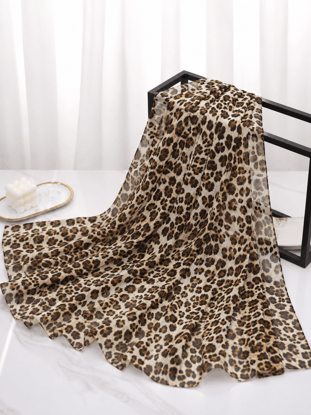 Cheetah Print Georgette Hijab