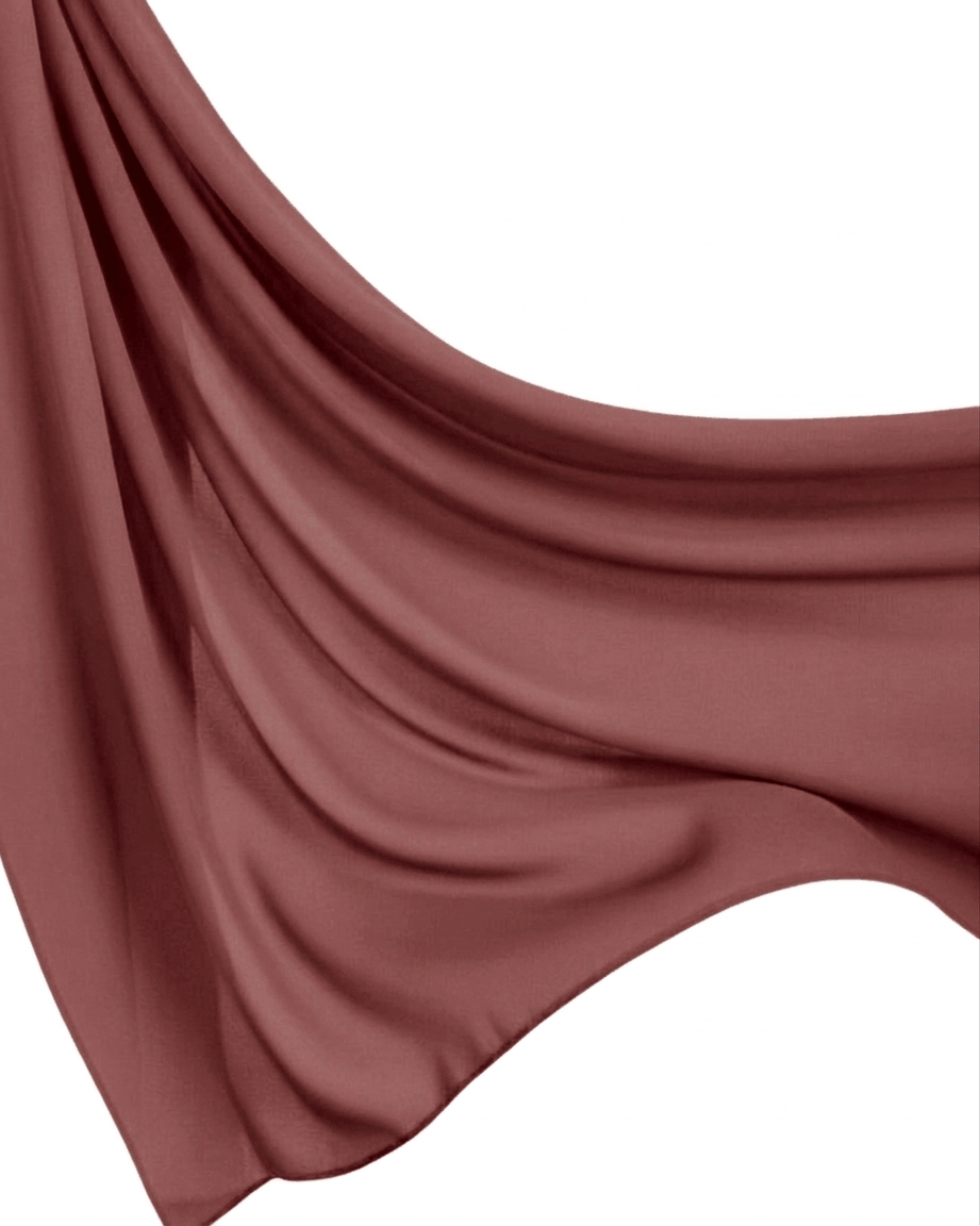 Georgette Hijab - Dark Burgundy