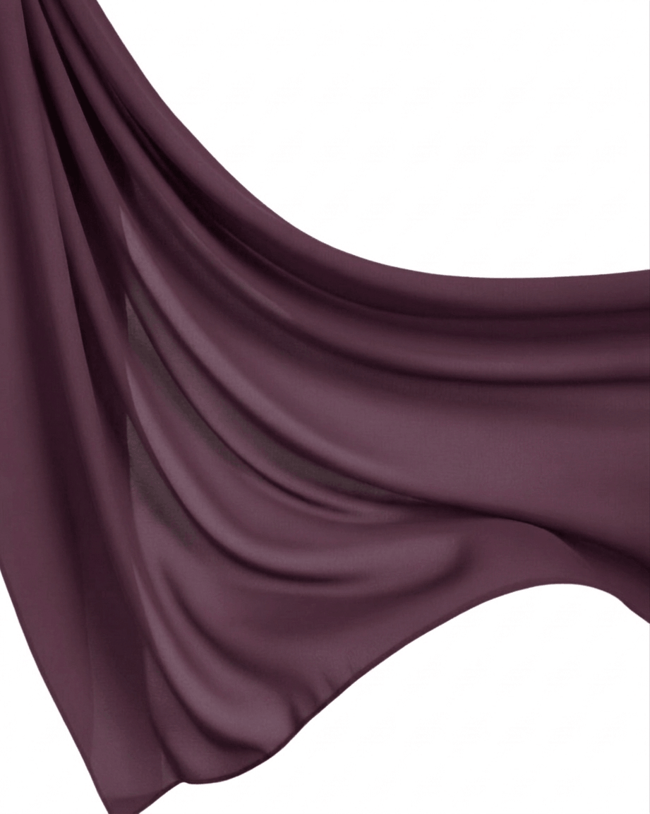 Georgette Hijab - Dark Purple