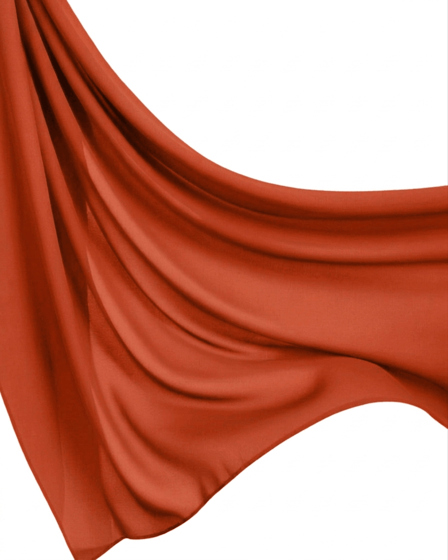 Georgette Hijab - Deep Orange