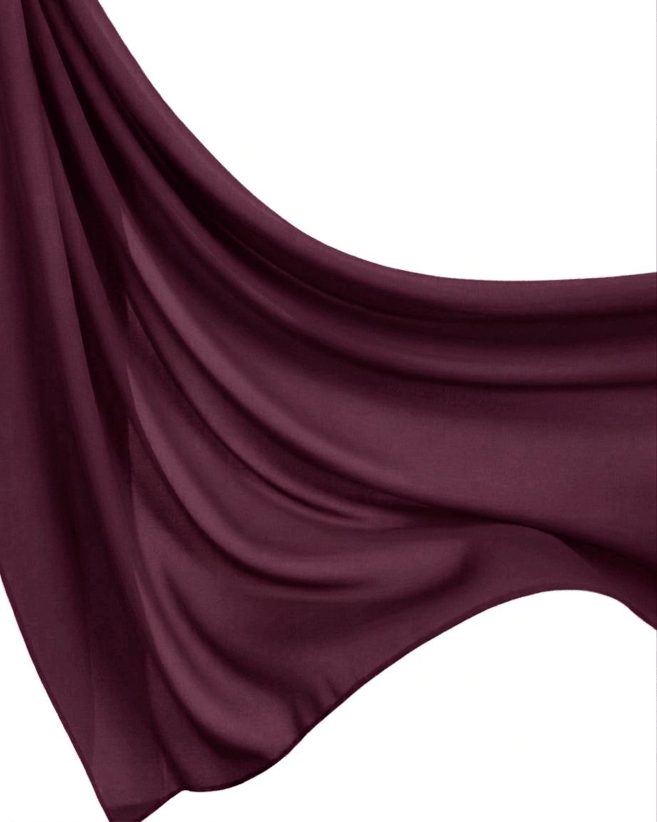 Georgette Hijab - Deep Plum