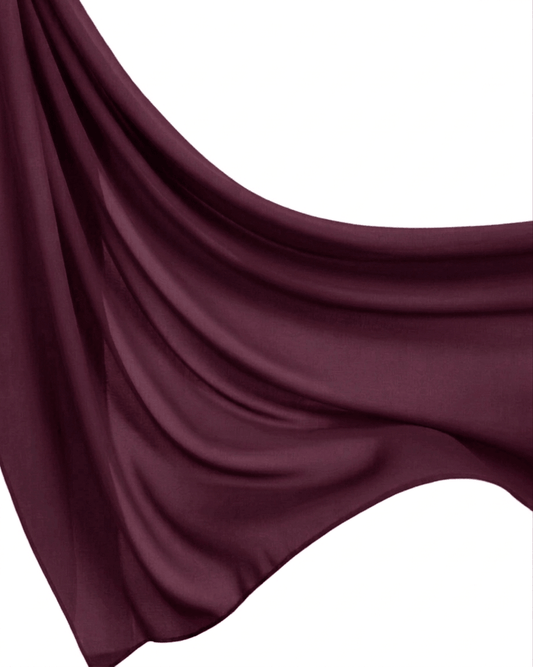 Georgette Hijab - Deep Plum