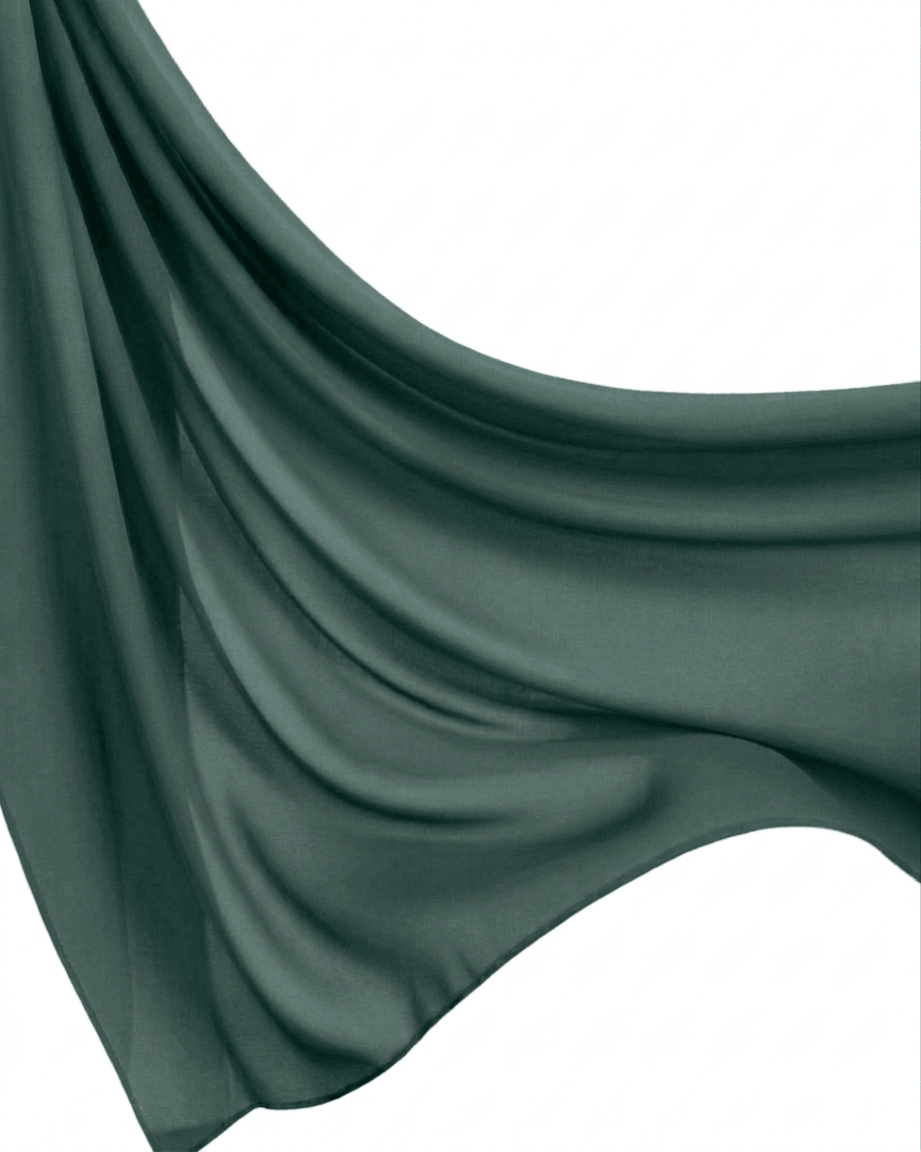 Georgette Hijab - Deep Sea Green