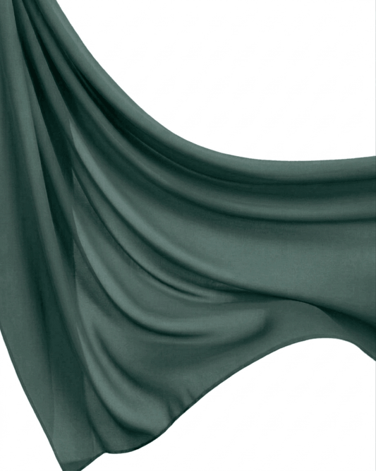 Georgette Hijab - Deep Sea Green