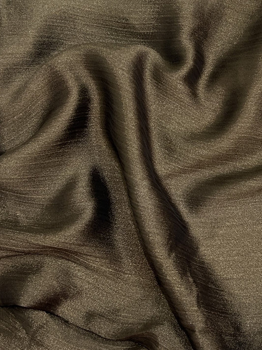 Crinkle Silk Hijab - Chocolate Brown