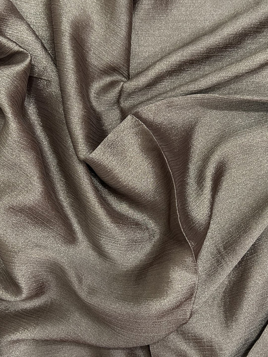 Crinkle Silk Hijab - Coffee