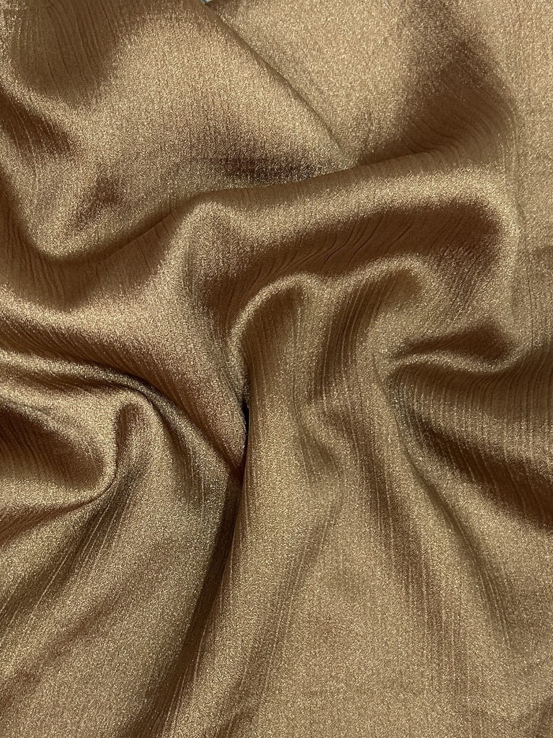 Crinkle Silk Hijab - Golden