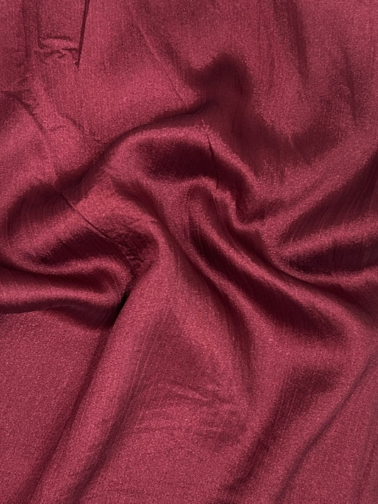 Crinkle Silk Hijab - Maroon