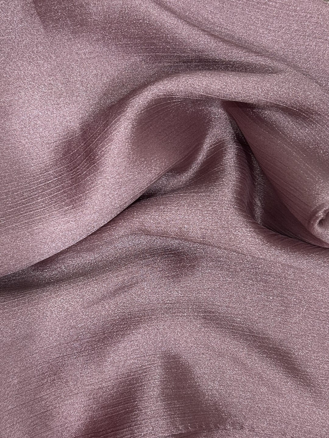 Crinkle Silk Hijab - Mauve pink