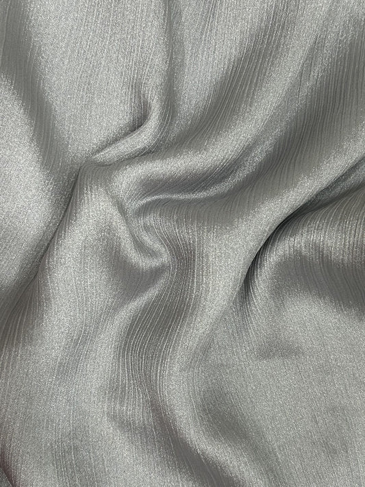 Crinkle Silk Hijab - Silver