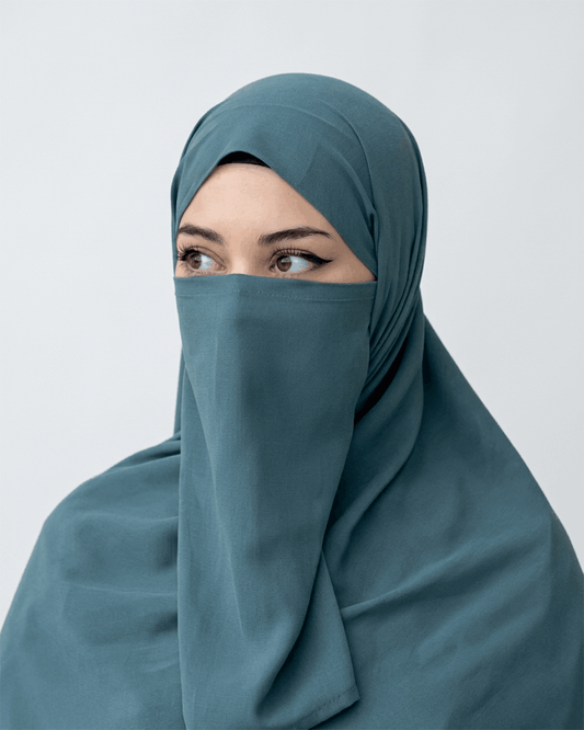 Hijab Naqab Set - Teal Green