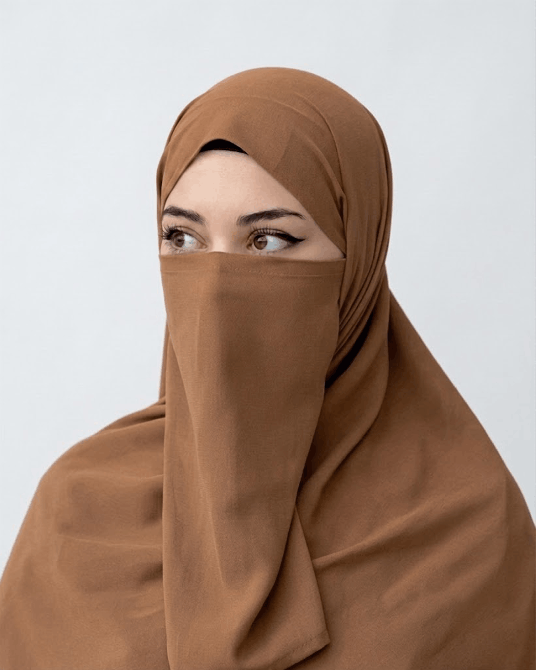 Hijab Naqab Set - Dark Caramel