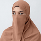 Hijab Naqab Set - Dusty Brown