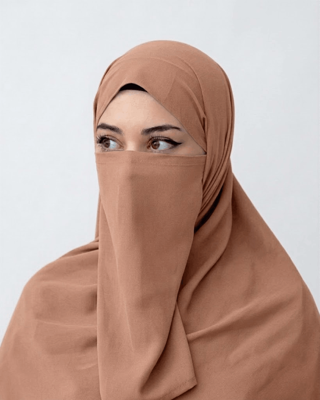 Hijab Naqab Set - Dusty Brown