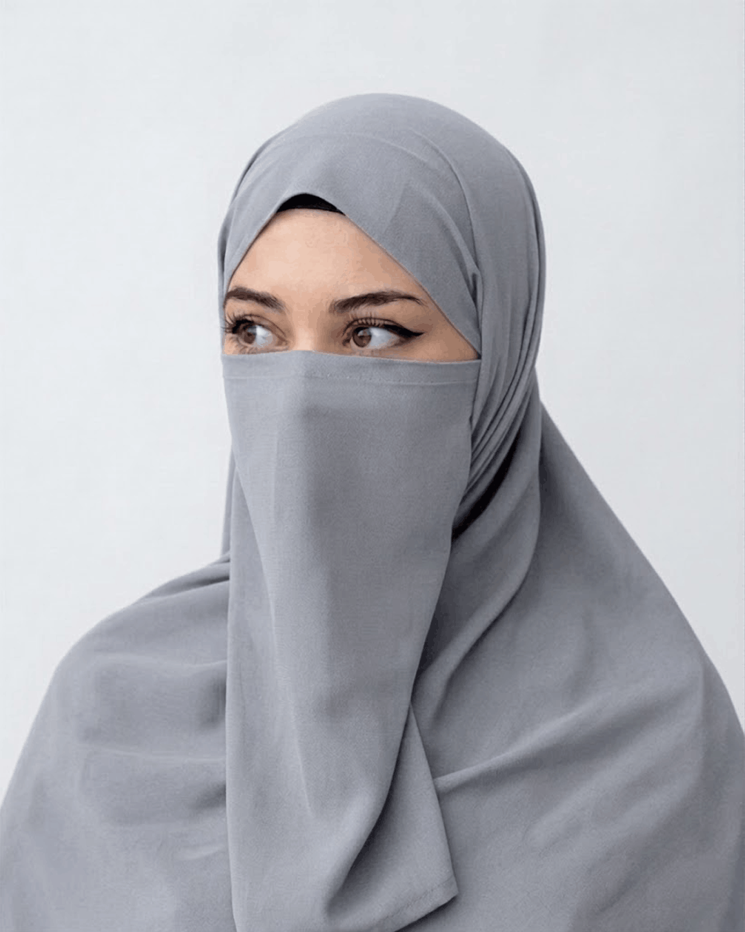 Hijab Naqab Set - Grey