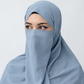 Hijab Naqab Set - Ice Blue