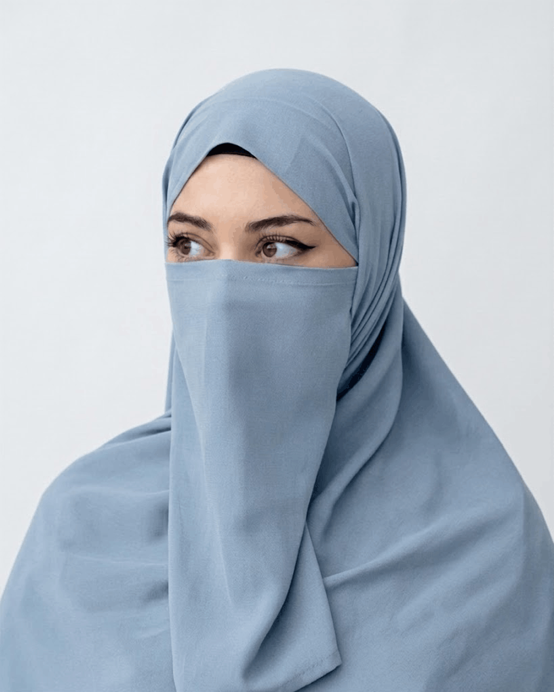 Hijab Naqab Set - Ice Blue