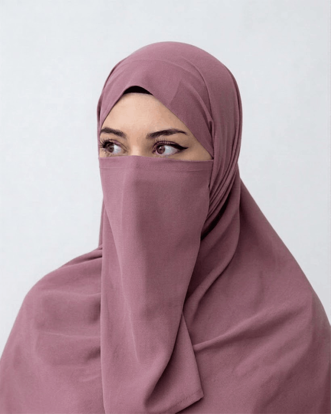 Hijab Naqab Set - Mauve