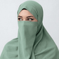 Hijab Naqab Set - Mint Green
