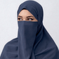Hijab Naqab Set - Navy Blue