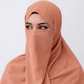Hijab Naqab Set - Peach Puff