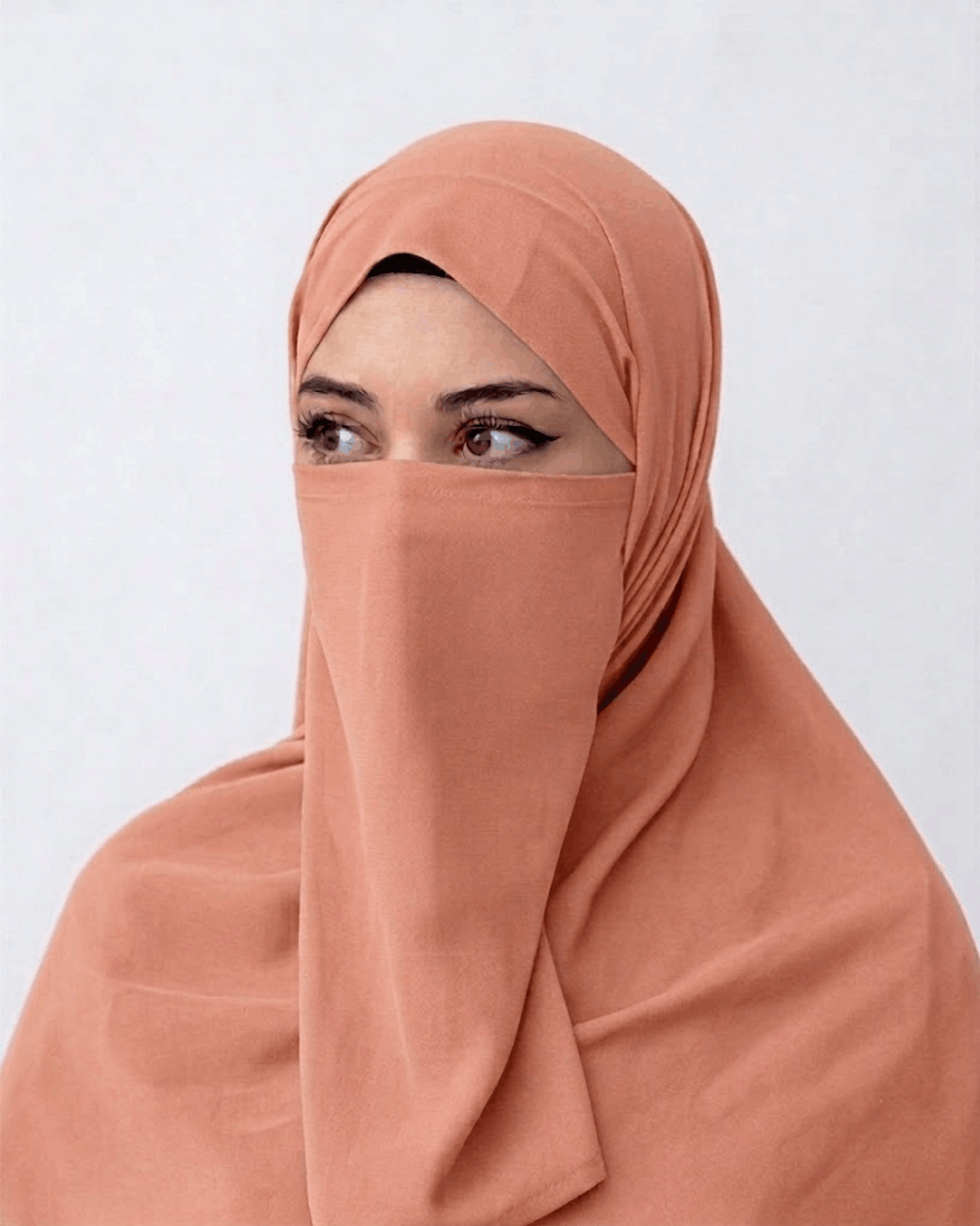 Hijab Naqab Set - Peach Puff
