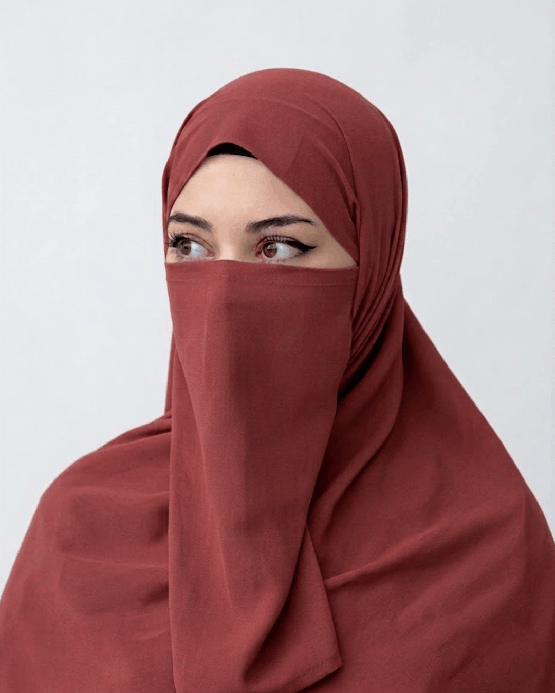 Hijab Naqab Set - Rouge
