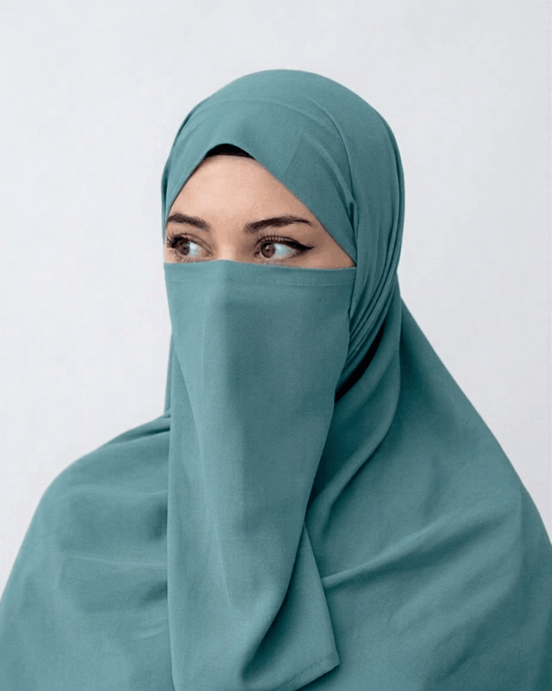 Hijab Naqab Set - Teal Green
